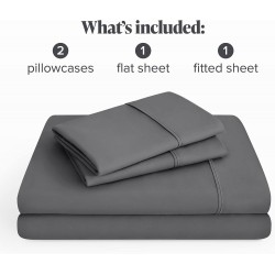 Bare Home Sheet Set - Luxury 1800 Ultra-Soft Microfiber Bed Sheets - Double Brushed - Deep Pockets - Easy Fit - Set - Bedding Sheets & Pillowcases