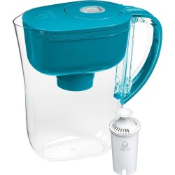 Water Filter Pitcher for Tap and Drinking Water with 1 Standard Filter, Lasts 2 Months, 6-Cup Capacity, BPA Free