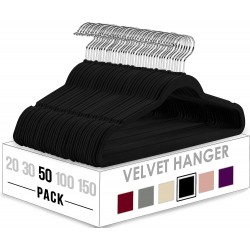 Premium Velvet Hangers Non-Slip & Durable Clothes Hangers with 360 Degree Rotatable Hook Heavy Duty Coat Hangers