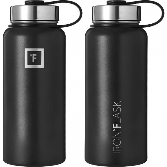 Sports Water Bottle Straw Lid Leak Proof Stainless Steel Gym & Sport Bottles for Men, Women & Kids - Double Walled, Insulated Thermos, Metal Canteen